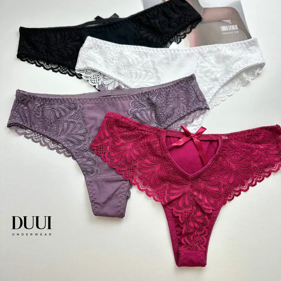 4 CULOTTE ALGODON ENCAJE - TIRO MEDIO #683 3