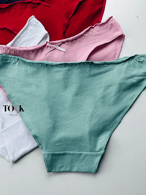 4 CALZONES DE ALGODON TIRO MEDIO LOLA #383