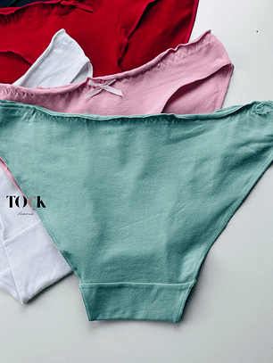 4 CALZONES DE ALGODON TIRO MEDIO LOLA #383