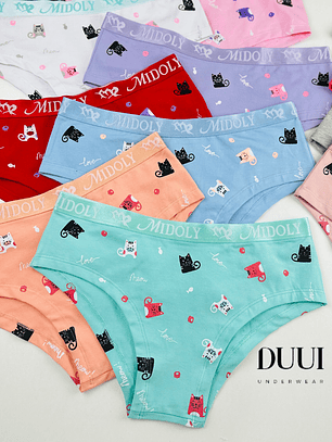   3 CALZON PERUANO CON DISEÑO GATITO #P03