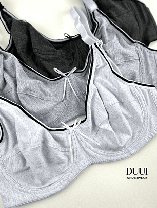 1 SOSTÉN DE ALGODÓN CON ARCO RELLENO NATURAL  COPA D #D091