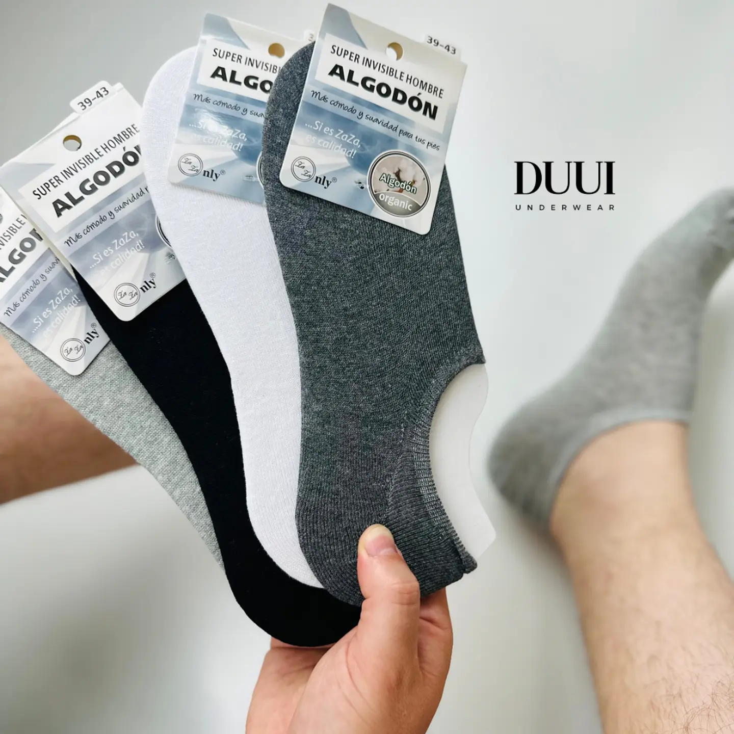 12 PARES DE CALCETINES INVISIBLES DE ALGODON HOMBRE #H05 3