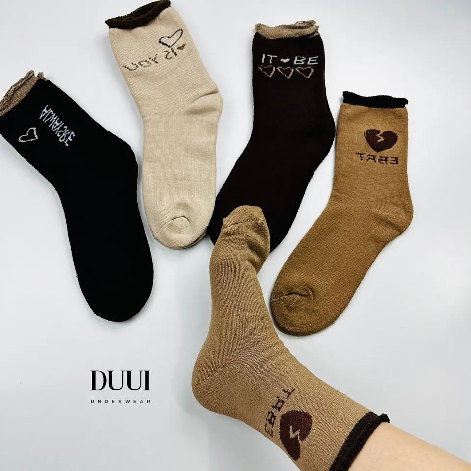 6 PARES DE CALCETINES ALGODON CON INTERIOR DE TOALLA #M90 1