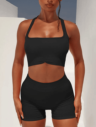 CONJUNTO LISO PETO + BOXER ( NEGRO ) 