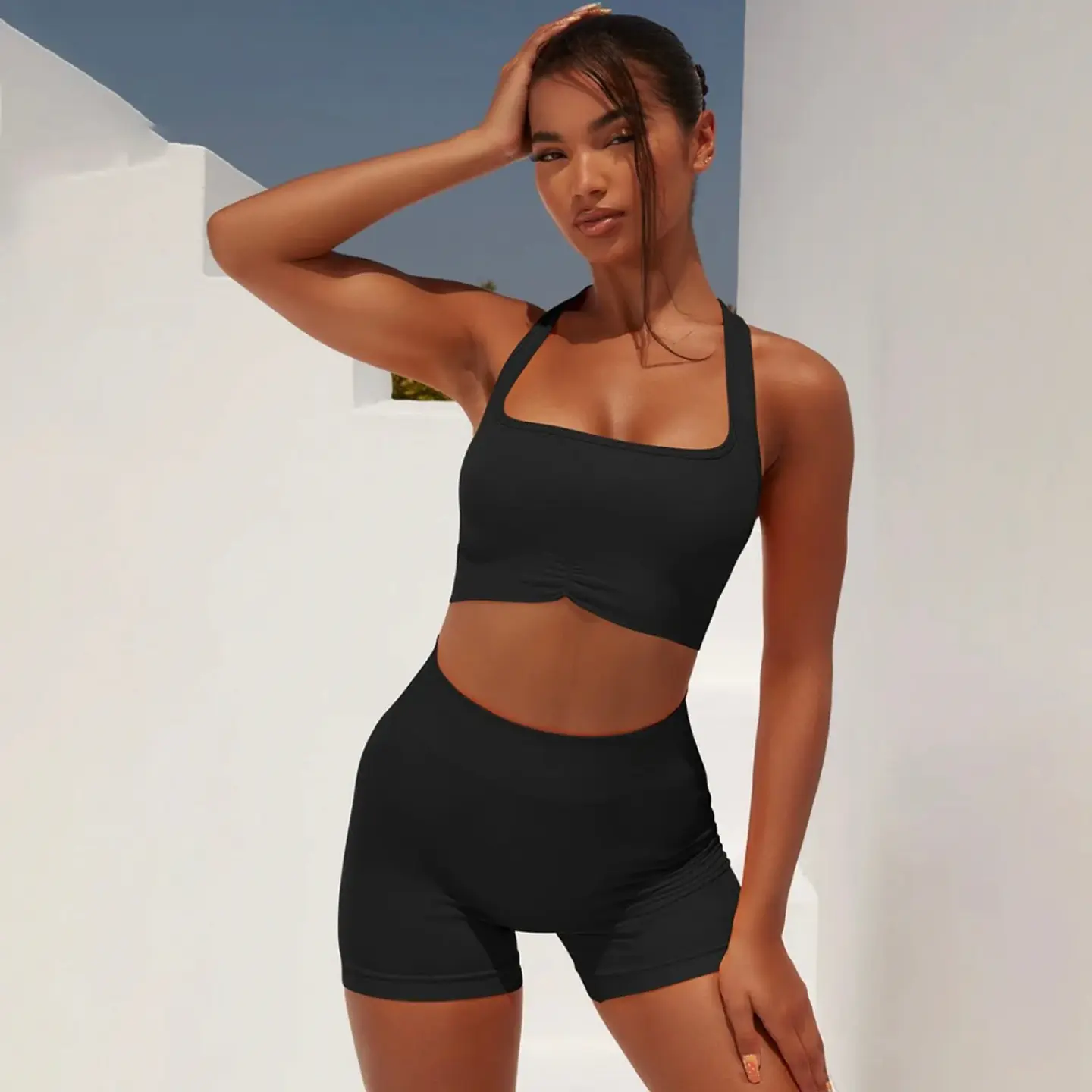CONJUNTO LISO PETO + BOXER ( NEGRO )  1