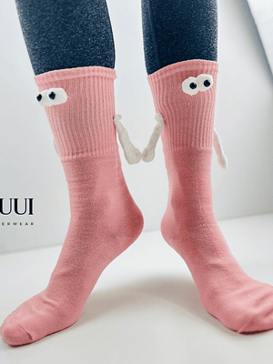 1 PAR DE CALCETINES DIVERTIDOS ( MANITOS ) 