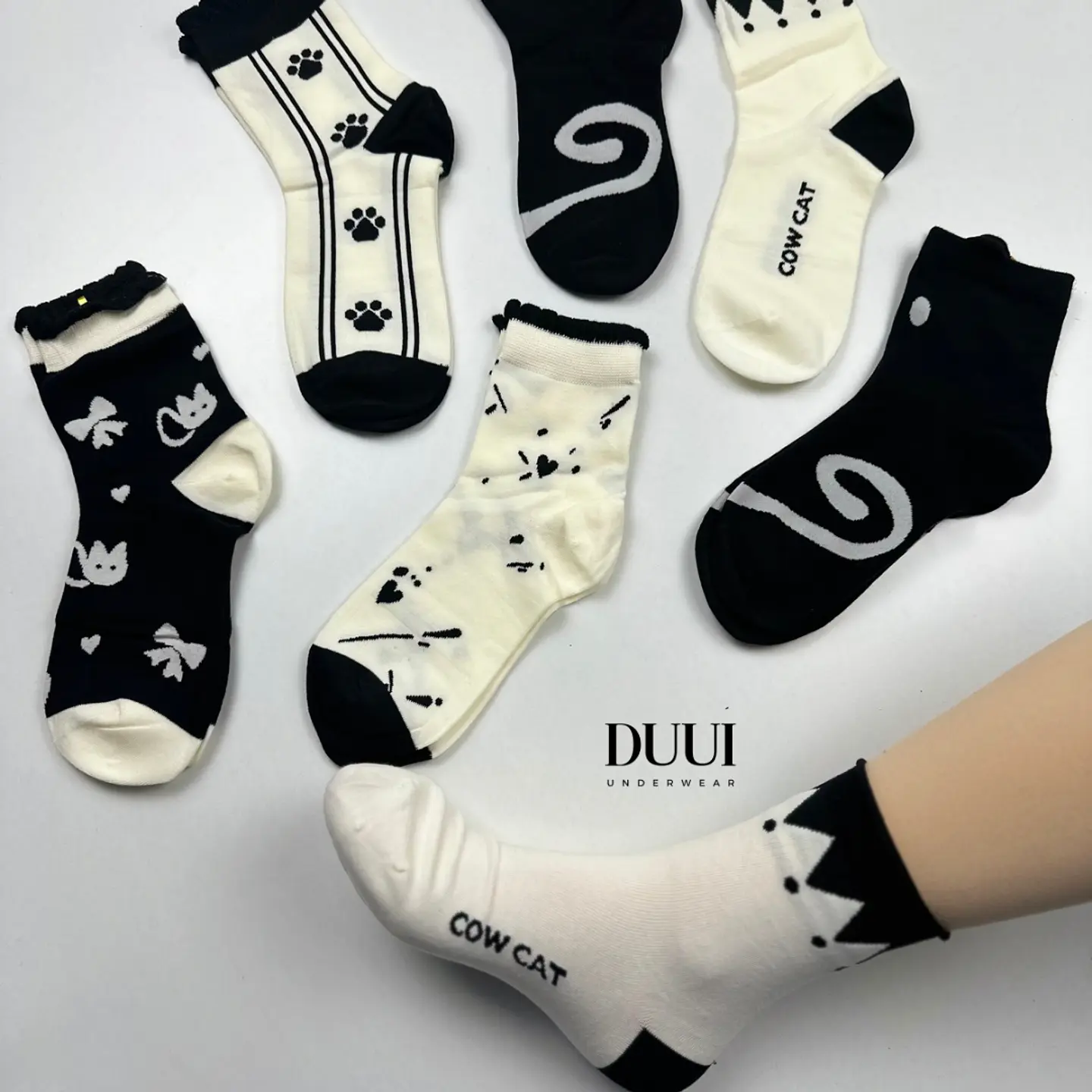 12 PARES DE CALCETINES DE ALGODON SIN COSTURA GATITO 1