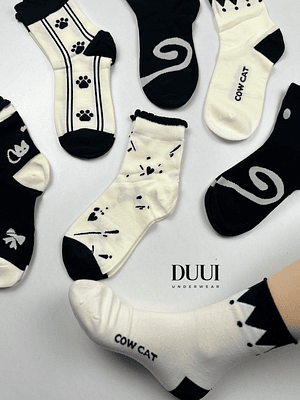 12 PARES DE CALCETINES DE ALGODON SIN COSTURA GATITO