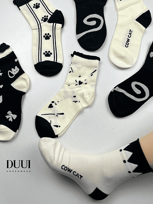 12 PARES DE CALCETINES DE ALGODON SIN COSTURA GATITO