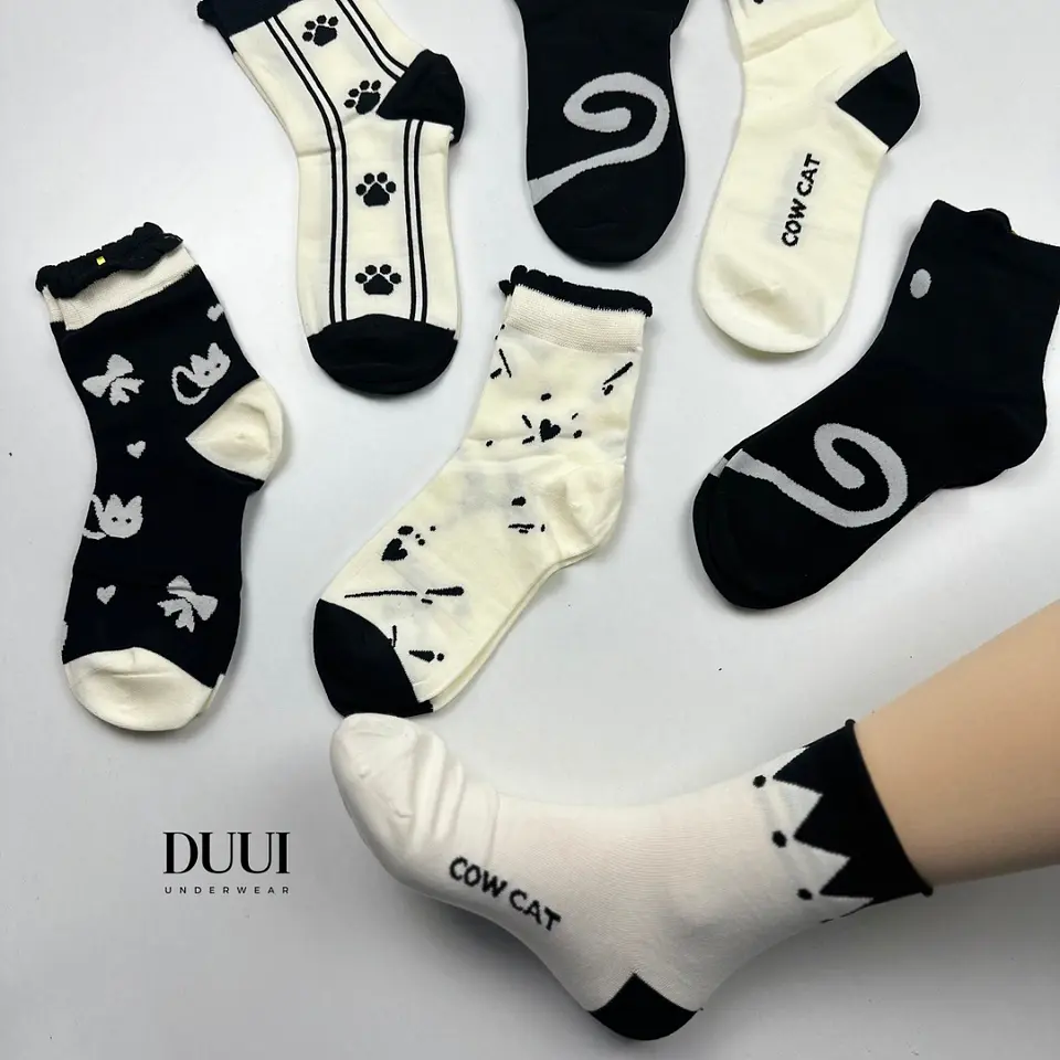 12 PARES DE CALCETINES DE ALGODON SIN COSTURA GATITO 2