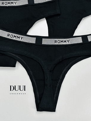 2 COLALESS DE ALGODON PERUANO NEGRO  #ROMMY