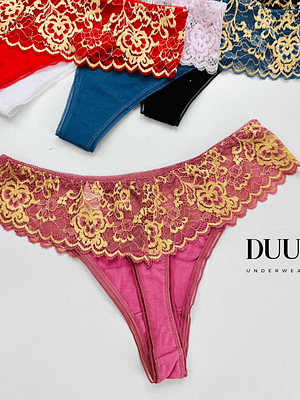 3 COLALESS ALGODON Y ENCAJE #602 