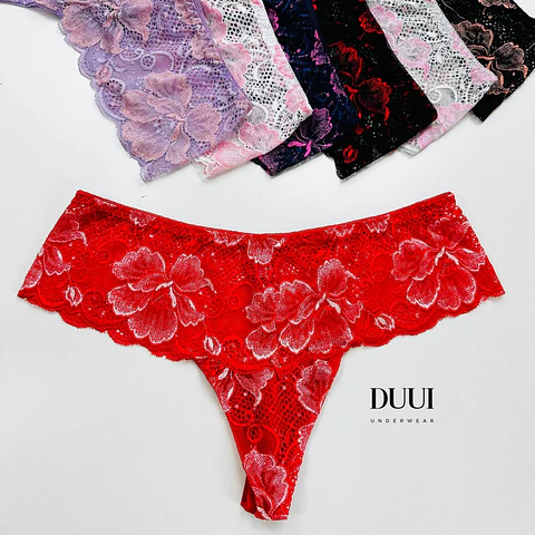 3 COLALESS EXTRA LINDA ENCAJE FLORAL #004