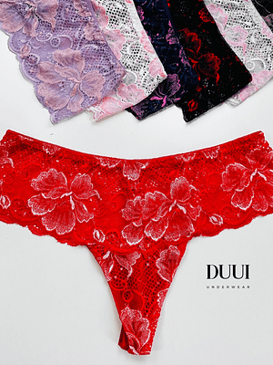 3 COLALESS EXTRA LINDA ENCAJE FLORAL #004