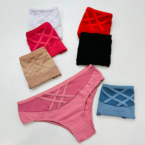 6 CALZONES  BIKINI DE ALGODÓN  #345