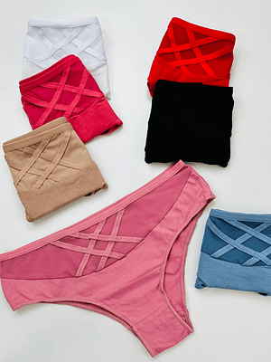 6 CALZONES  BIKINI DE ALGODÓN  #345