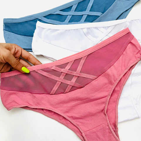 6 CALZONES  BIKINI DE ALGODÓN  #345