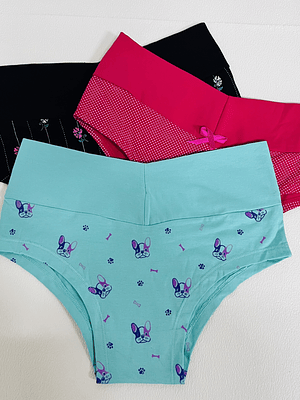 3 CALZON TIRO ALTO ALGODON PERUANO #004