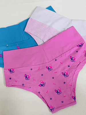 3 CALZON TIRO ALTO ALGODON PERUANO #004