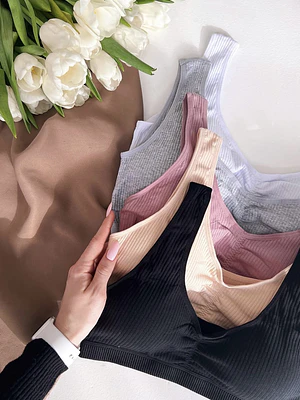 2 PETOS DE ALGODON CANALE CON RELLENO REMOVIBLE #56 GRANDES