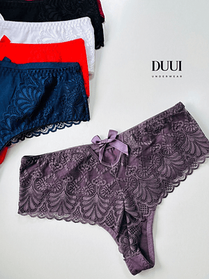 4 CULOTTE ALGODON ENCAJE  #684