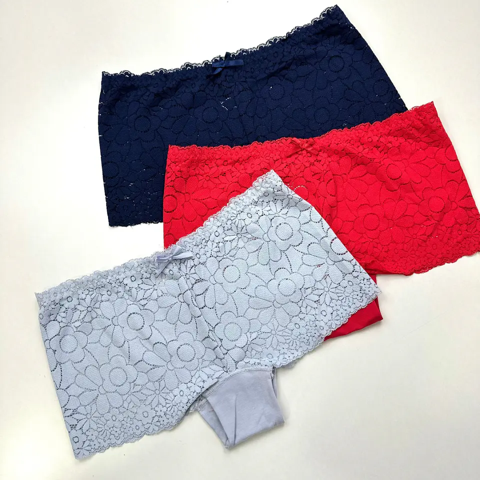 4 PANTALETAS DE ENCAJE FLORAL #804 1