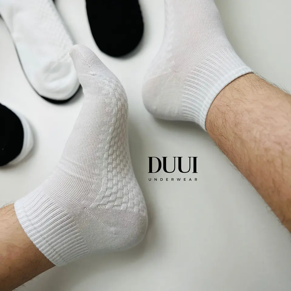 12 PARES DE CALCETINES DE ALGODON TOBILLERO DE HOMBRE #H03 1