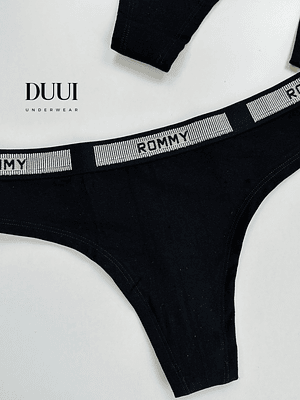 4 COLALESS DE ALGODON PERUANO NEGRO  #ROMMY