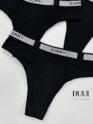 4 COLALESS DE ALGODON PERUANO NEGRO  #ROMMY