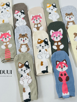 12 Pares de Calcetines con Relieve De Algodón #351