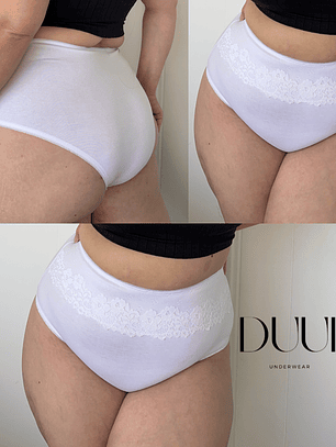 4 CALZON BIKINI  ALGODON  ENCAJE  #002