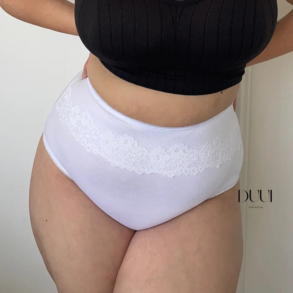 4 CALZON BIKINI  ALGODON  ENCAJE  #002 5