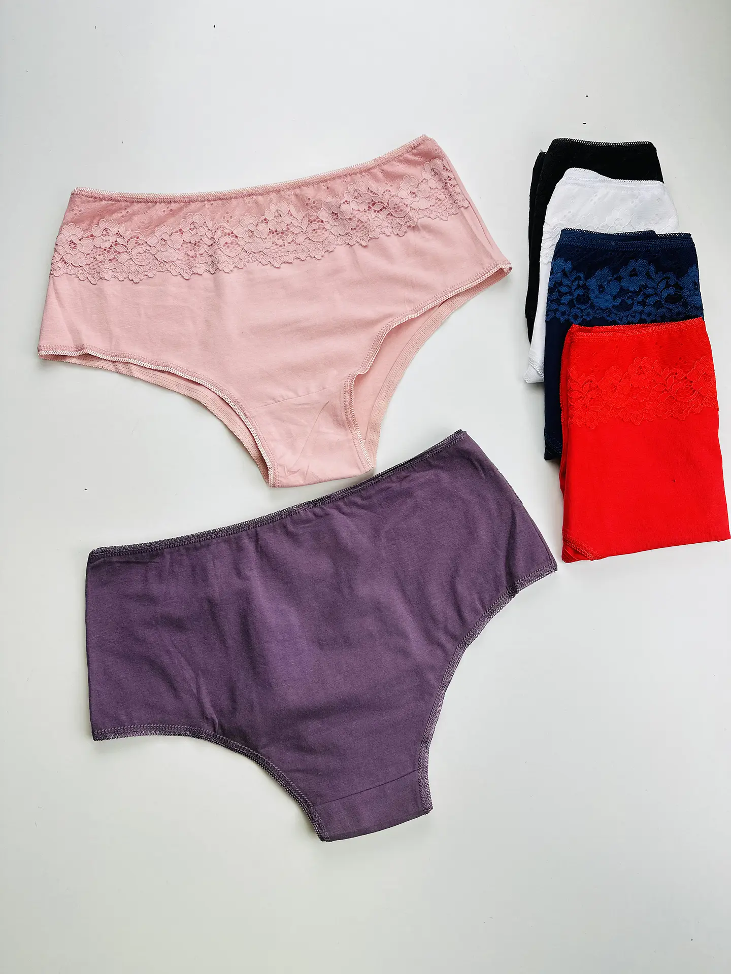 4 CALZON BIKINI  ALGODON  ENCAJE  #002 10