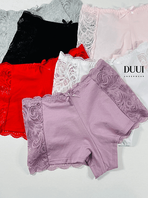 4 PANTALETAS DE ALGODON Y ENCAJE #722