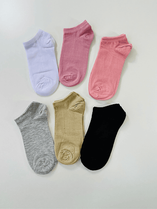 12 PARES DE CALCETINES TOBILLEROS ALGODÓN Y BAMBU #010