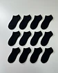 12 PARES DE CALCETINES TOBILLEROS ALGODÓN Y BAMBU  NEGRO #011 - Miniatura 2