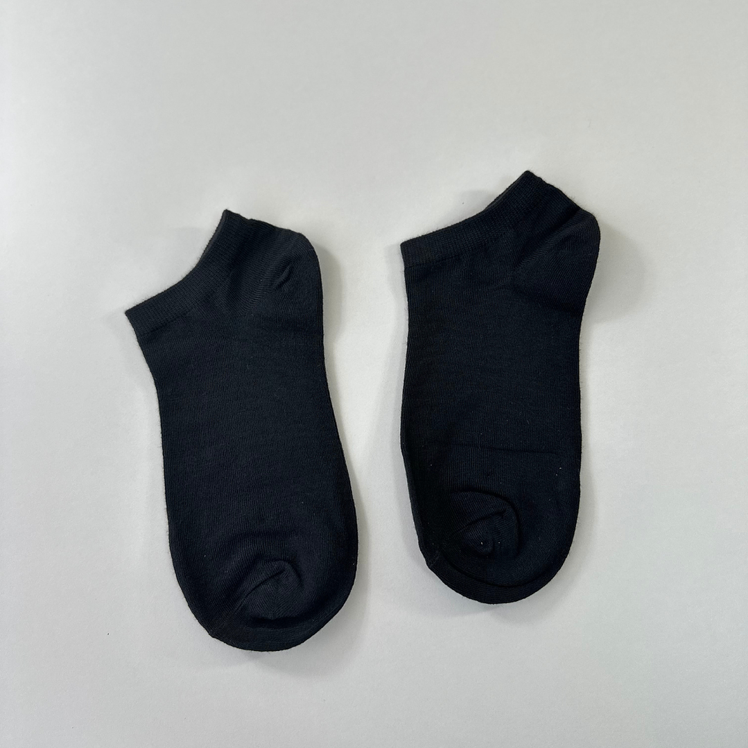 12 PARES DE CALCETINES TOBILLEROS ALGODÓN Y BAMBU  NEGRO #011 3