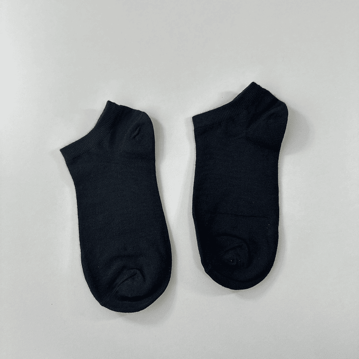 12 PARES DE CALCETINES TOBILLEROS ALGODÓN Y BAMBU  NEGRO #011 3