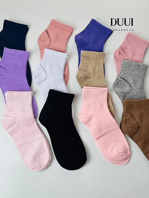 12 PARES DE CALCETINES ALGODON Y BAMBÚ #W02