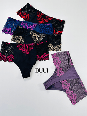 4 COLALESS DE ALGODON Y ENCAJE #323 