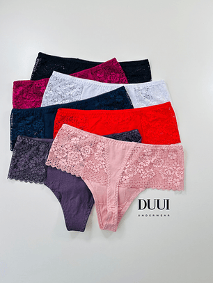 4 COLALESS DE ALGODON Y ENCAJE #424