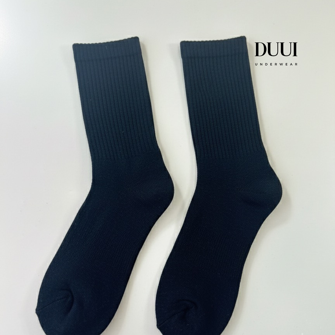 12 PARES DE CALCETINES NEGROS MEDIA CAÑA UNISEX  #332 3