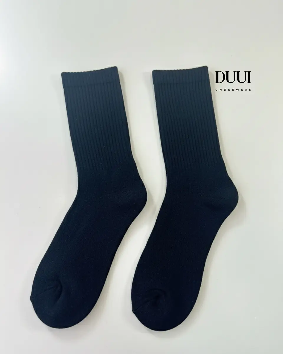 12 PARES DE CALCETINES NEGROS MEDIA CAÑA UNISEX  #332 3