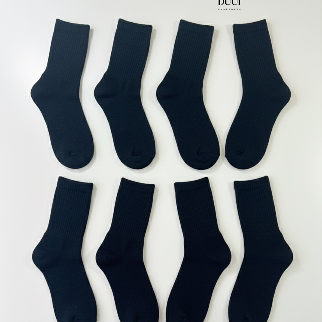 12 PARES DE CALCETINES NEGROS MEDIA CAÑA UNISEX  #332 4