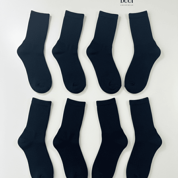 12 PARES DE CALCETINES NEGROS MEDIA CAÑA UNISEX  #332 4