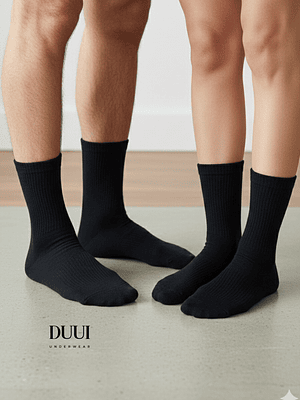 12 PARES DE CALCETINES NEGROS MEDIA CAÑA UNISEX  #332