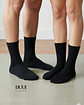 12 PARES DE CALCETINES NEGROS MEDIA CAÑA UNISEX  #332 - Miniatura 1