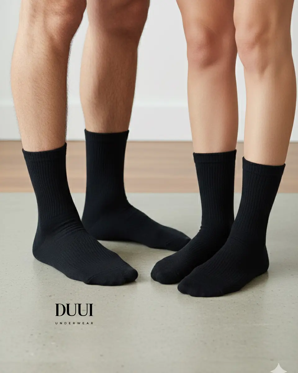 12 PARES DE CALCETINES NEGROS MEDIA CAÑA UNISEX  #332 1