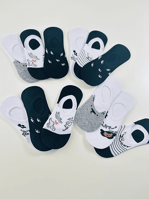 12 PARES DE CALCETINES  INVISIBLE PANCHITA #26