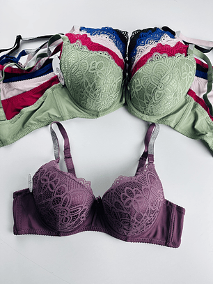 2 SOSTENES ENCAJE Y BRILLO COPA C #1137